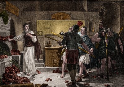Roma yer altı mezarları, birinci yüzyılda Romalılardan herhangi bir engelle karşılaşmadan Hristiyan şehitleri gömmek için kullanılıyordu. 257 civarında, İmparator Valerian