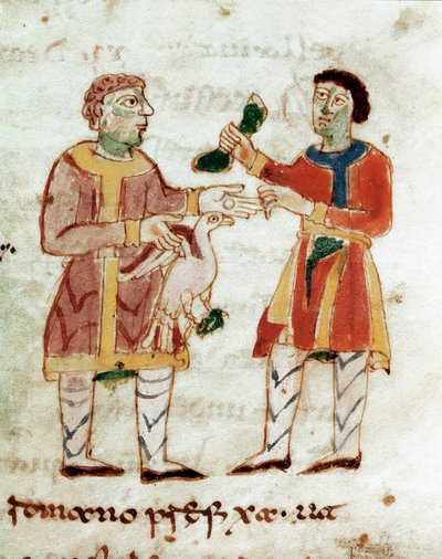 Tavuk satıcısı (Minyatür, 9. yüzyıl) by Unknown artist