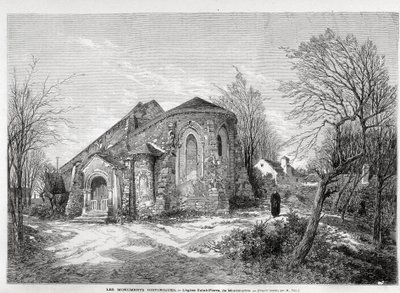 Saint Pierre de Montmartre kilisesi - 05/04/1873 tarihli “” The Illustrated World”de by Unknown artist
