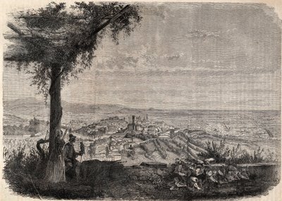 1858 civarında Bergamo (Bergamo) şehri - gravür - by Unknown artist