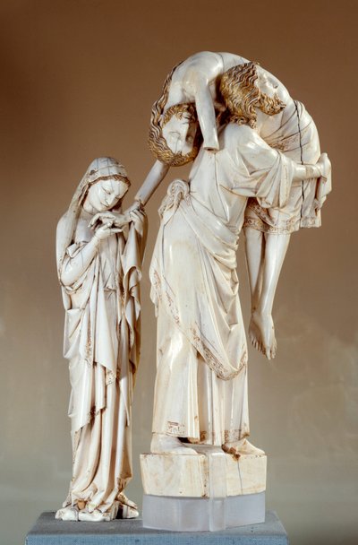 Haçın inişi: İsa, fildişi Bakire Grubu tarikatı Saint John tarafından taşır. 13. yüzyılın sonu. Paris, Louvre Müzesi by Unknown artist