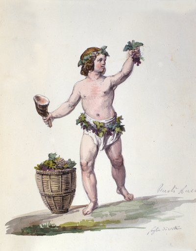 "" Mitolojik Sözlük "" den ilahi Bacchus Gravür by Unknown artist