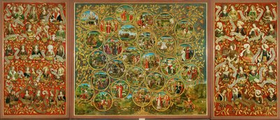 "Ostarrichi "nin ilk hükümdarları olan Babenberg Margrave ve Düklerinin soy ağacı by Unknown Artist
