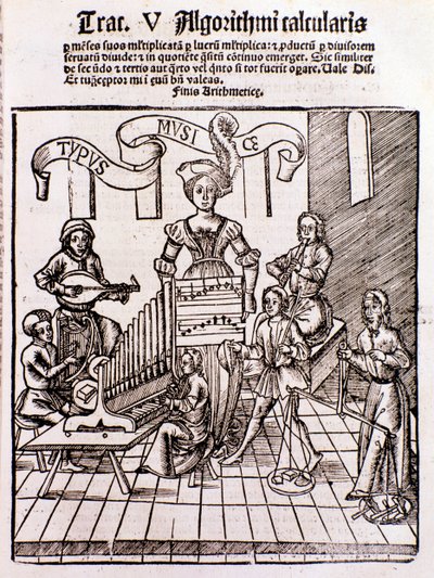 Liberal sanatlar: Müzik (gravür by Unknown artist