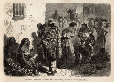 Cartagena (Kolombiya), şehrin banliyölerinde, çoğunlukla siyahlar, metisler ve Kızılderililerin uğrak yeri. 1869
