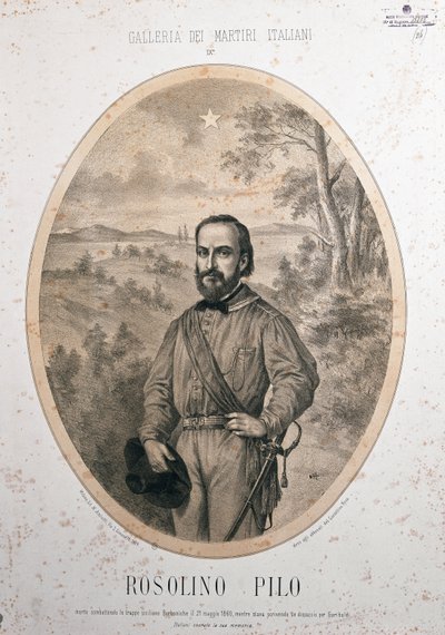 Vatansever Rosolino Pilo (baskı) by Unknown Artist