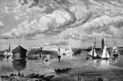 1860 civarında New York limanı. by Unknown artist