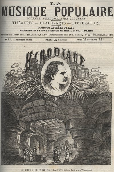 Vaftizci Yahya Hapishanesi - “Herodiade”nin 3. perdesinin dekoru, Jules Massenet