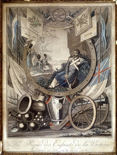 Zaferin çocuklarının geri kalanı: Napolyon Savaşı askerleri hakkında alegori. n.d. 19. yüzyıl. by Unknown artist