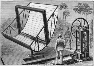 Güneş enerjisinin kullanımının babalarından biri olan İsveç asıllı Amerikalı bir mühendis olan John Ericsson (1803 -1889) tarafından 1883