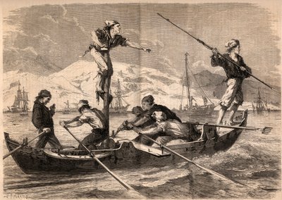 Kılıç balığı zıpkın balıkçılığı (pesce spada, kılıç balığı) 1862