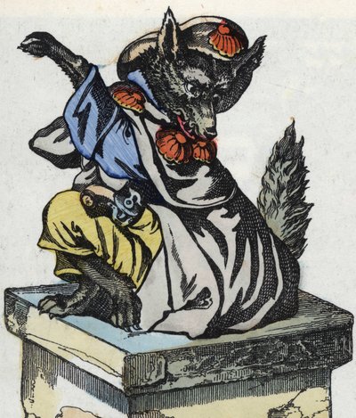 Kurt bacaya oturur. Jean de la Fontaine