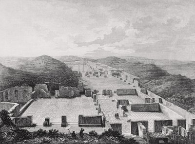 Ostia Antik Termal Banyoları, İtalya 19. Yüzyıl. by Unknown artist