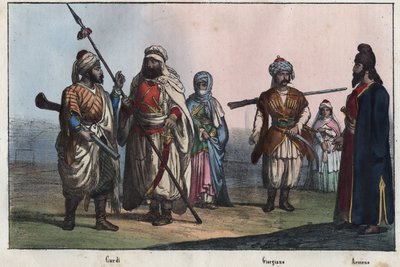 Geleneksel Kürt kostümleri - Gürcüce - Ermenice - by Unknown artist