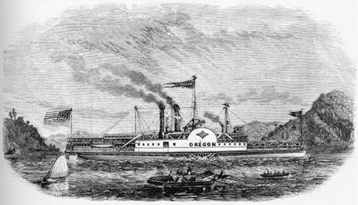 ABD Tarihi: Steamboat - Oregon (gravür) by Unknown artist