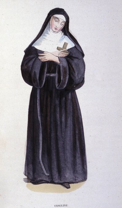 Ursuline. Dini emirler üzerine bir albümden gravür, Paris by Unknown artist