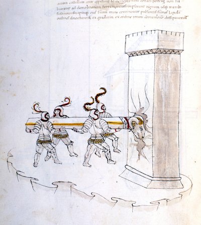 16. yüzyılda bir saldırı sırasında bir inanca kullanılması. by Unknown artist