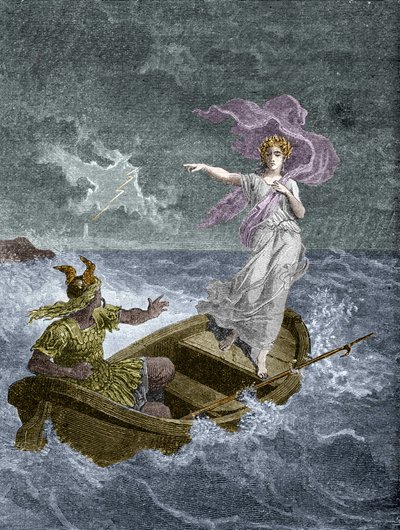 Vercingetorix ve Druidess. Furne Jouvet et ve Cie editörleri (1880) “Doğaüstü dünyanın büyüsünün tarihi ve zaman ve halklar aracılığıyla Kader” kitabında. by Unknown artist