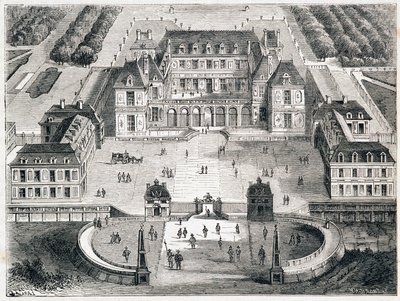 Louis XIII altında Versailles - gravür by Unknown artist