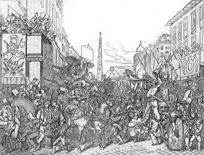 1836 Karnavalı (Carnevale) sırasında Roma