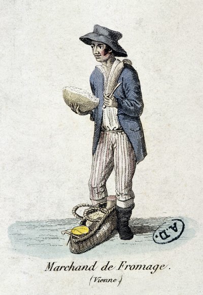 Viyana peynir tüccarı - gravür by Unknown artist
