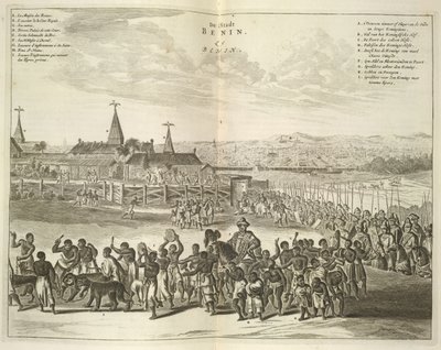 Benin'in görünümü. Yerli alayı by Unknown artist