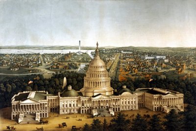 Bir 1820 performansında Washington ve Beyaz Saray