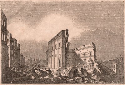 1755 depreminden sonra St Paul kalıntılarının görünümü, Lizbon, Portekiz by Unknown
