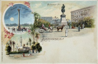 İskenderiye manzarası - kartpostal, 19. yüzyıl sonu by Unknown artist