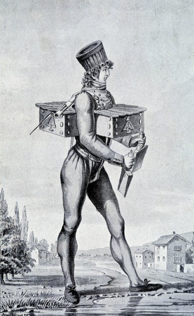 19. yüzyılın savaş kıyafeti. 19. yüzyıl gravürü. by Unknown artist