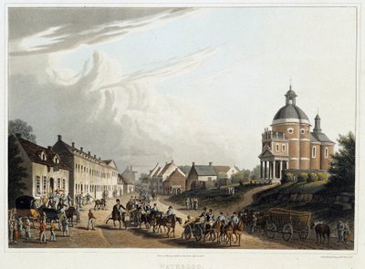 Waterloo: Fransız topunun önden konvoyu, 24 Temmuz by Unknown artist