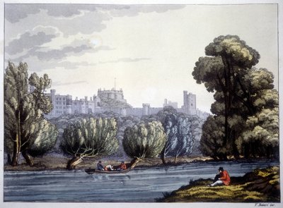Thames Nehri üzerindeki Windsor Kalesi. by Unknown artist