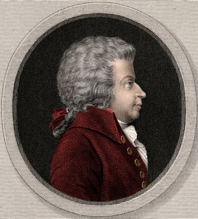 Wolfgang Amadeus Mozart 1756-1791 - gravür - 19. yüzyıl by Unknown artist