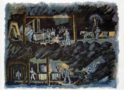 Kömür madeninde çalışmak by Unknown artist