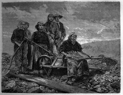 Creusot, Saone ve Loire madenlerindeki işçiler (71). “Gençlik Dergisi”nde Gravür” by Unknown artist