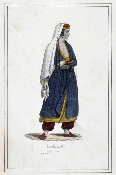 Genç Kalmuk kadını (Güney Sibirya