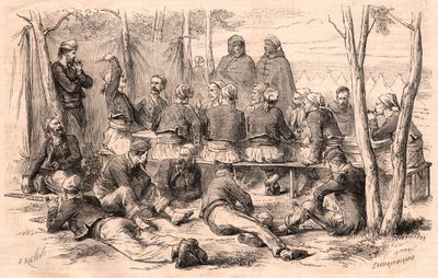 Zouave Group, Chalons kampında dinlenirken by Unknown