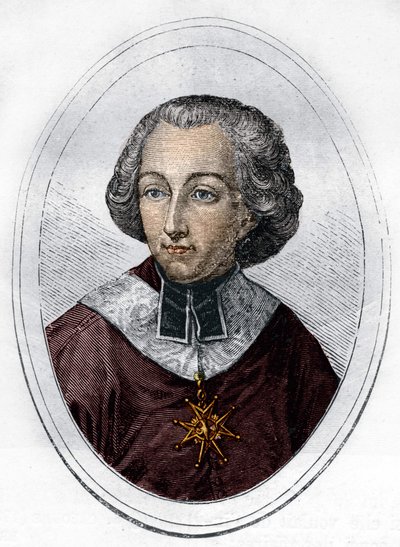 portre Etienne de Loménie de Brienne (1727-1794), Fransız başrahip ve politikacı. 1866