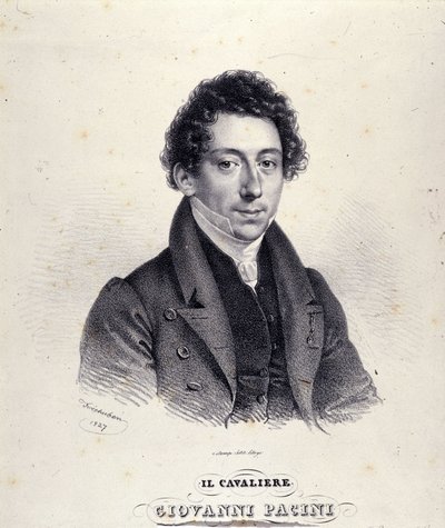 Giovanni Pacini, İtalyan besteci (1796-1867) portresi. by Unknown artist