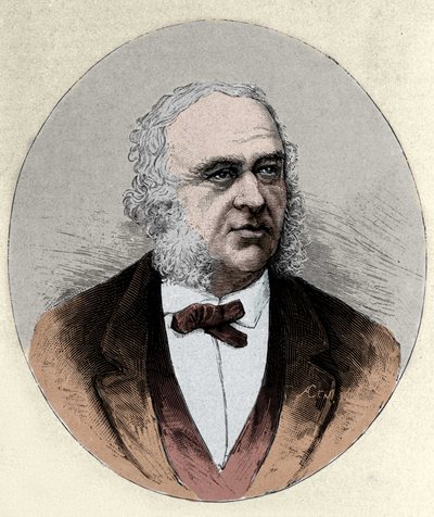 Paul Broca (1824-1880), Fransız cerrah ve antropolog portresi. by Unknown artist
