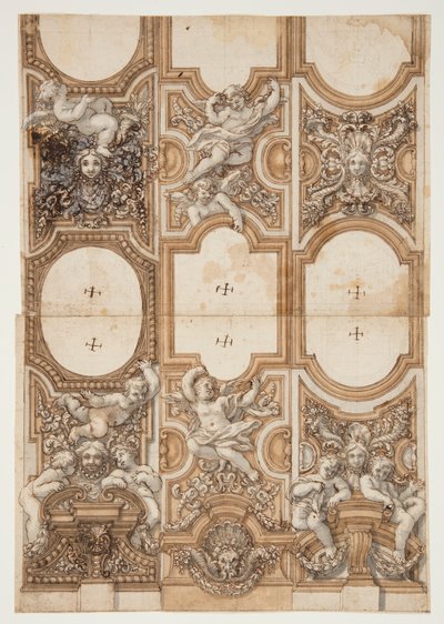 Tavan dekorasyonu için proje by Unknown, Italian