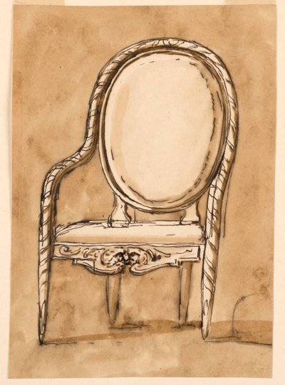 Çizim, Sandalye, 1780-1790 by Unknown artistUnknown artist