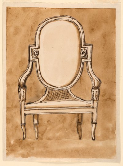 Çizim, Sandalye, 1780-90 by Unknown artistUnknown artist