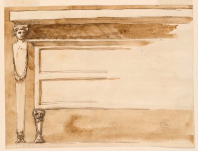 Çizim, Konsol Masası ve Çekmeceli Sandık, yaklaşık 1795 by Unknown artistUnknown artist
