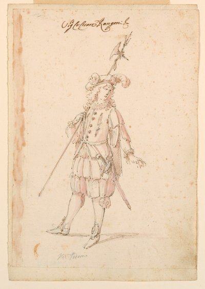 Çizim, Kostüm Tasarımı: Bir Bale için Alman, yaklaşık 1720 by Unknown artistUnknown artist