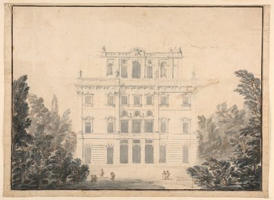 Çizim, Park İçinde Bir Gazino Tasarımı, 1728-84 by Unknown artistUnknown artist