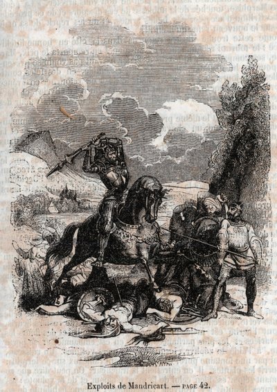 1851 gravürü “” Roland furieux”” by Unknown artist
