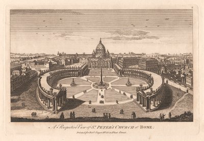Roma'daki Aziz Petrus Kilisesi'nin Perspektif Görünümü by Unknown artist