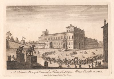 Roma'daki Cavalle Dağı'ndaki Quirinal veya Papa Sarayı'nın Perspektif Görünümü by Unknown artist