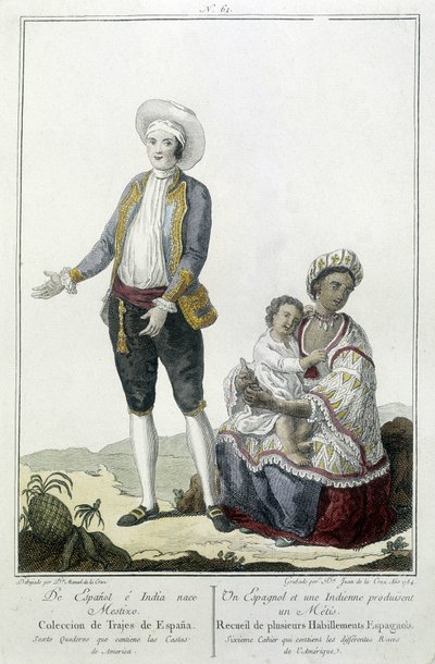 Bir İspanyol ve bir Hintli Métis